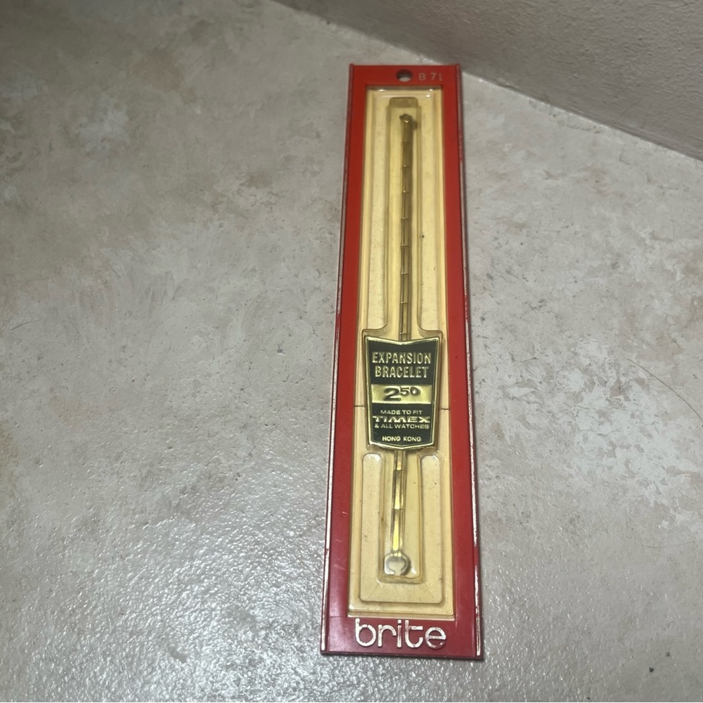 Vintage Replacement Watch Band Gold Tone Ladies New Adjustable Brite Nos
